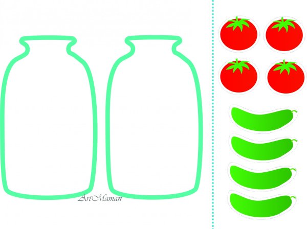 Аппликация. Овощи