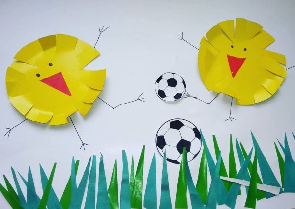 Аппликация футбольный мяч