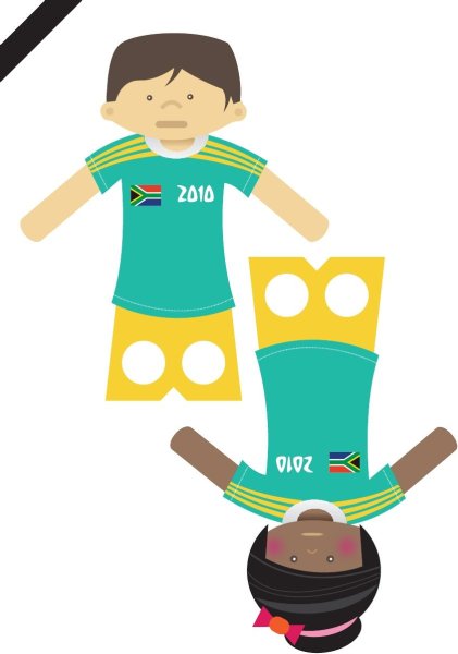 Фигурки футболистов из бумаги