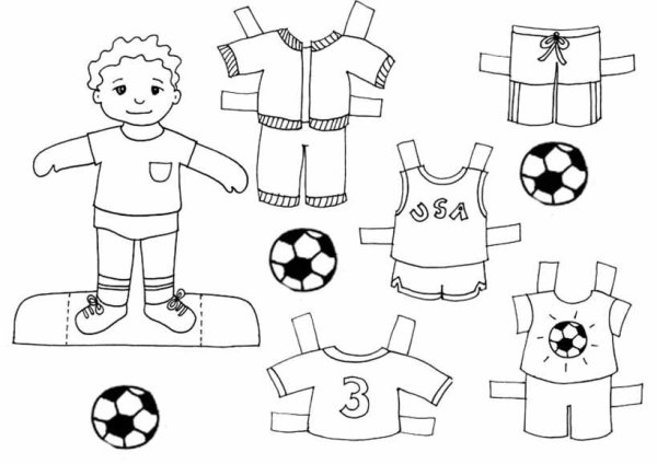 Аппликация футболист