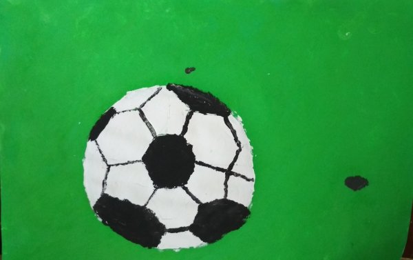 Аппликация футбольный мяч в старшей группе