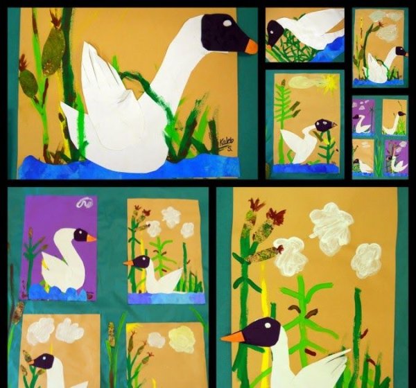 Аппликация Гадкий утенок старшая группа