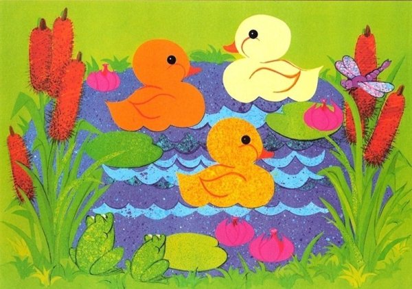 Сюжетная аппликация из бумаги