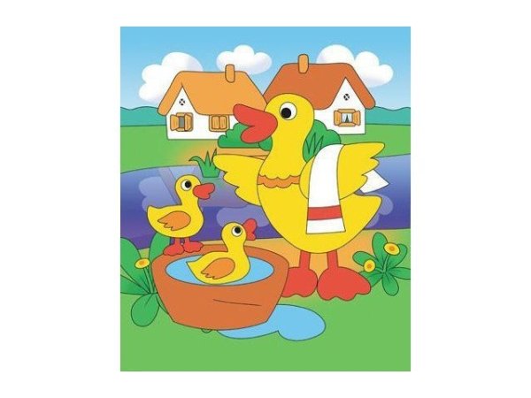 Сюжетная аппликация уточки