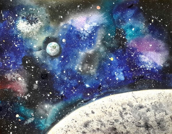 Космос акварелью