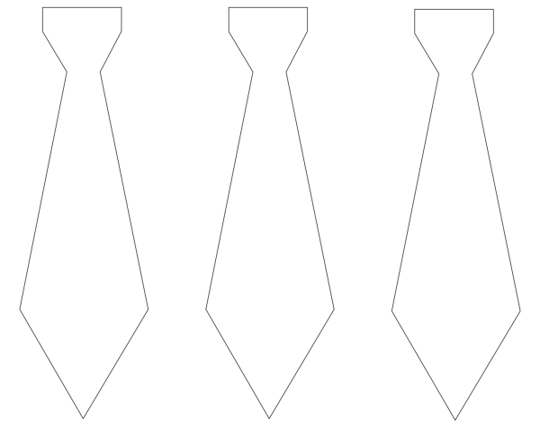 Трафарет галстука для папы