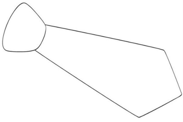 Галстук шаблон для аппликации