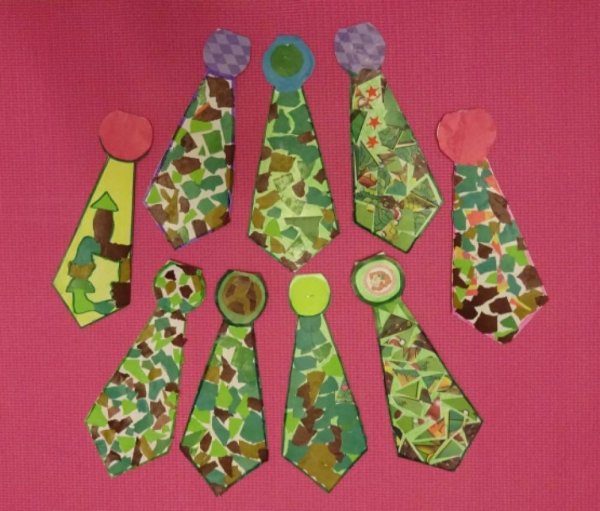 Галстуки на 23 февраля в детском саду