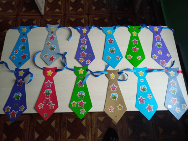 Галстуки для пап на 23 февраля