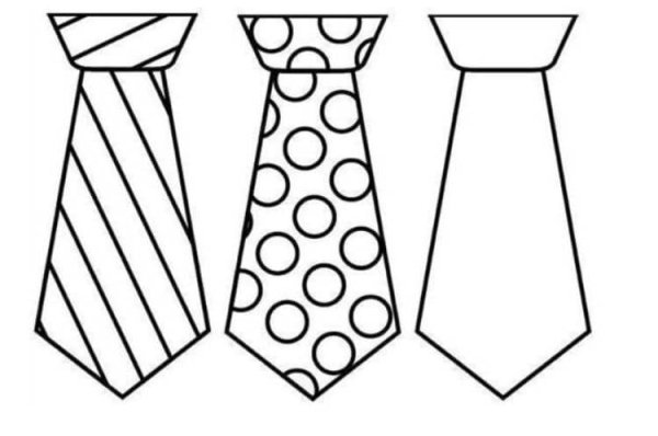 Галстук трафарет