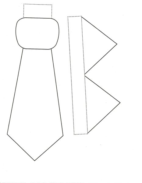 Трафарет галстука для папы