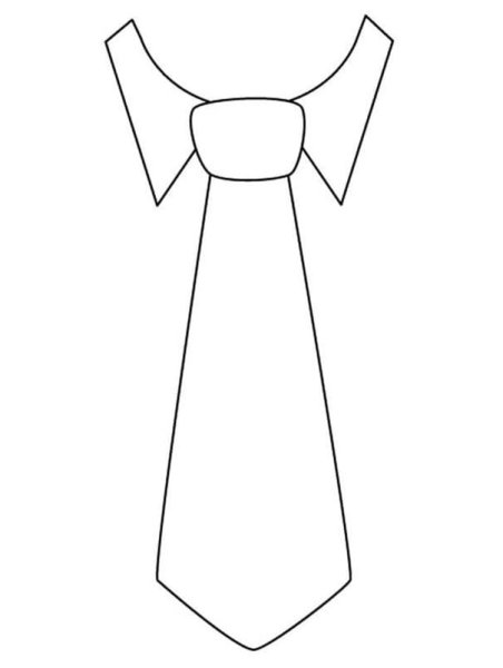 Галстук трафарет для детей