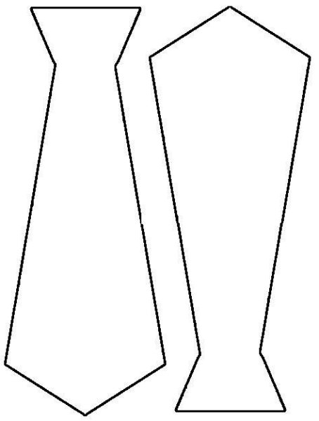 Трафарет галстука для папы