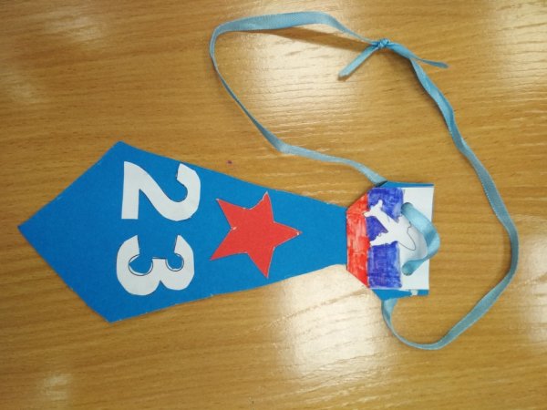 Галстук на 23 февраля в младшей группе