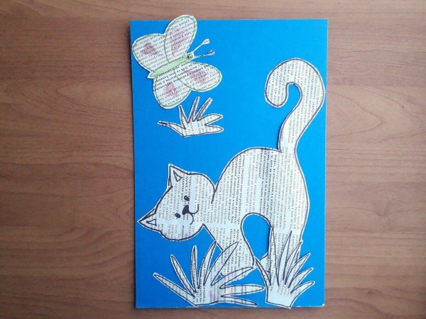 Аппликация кот