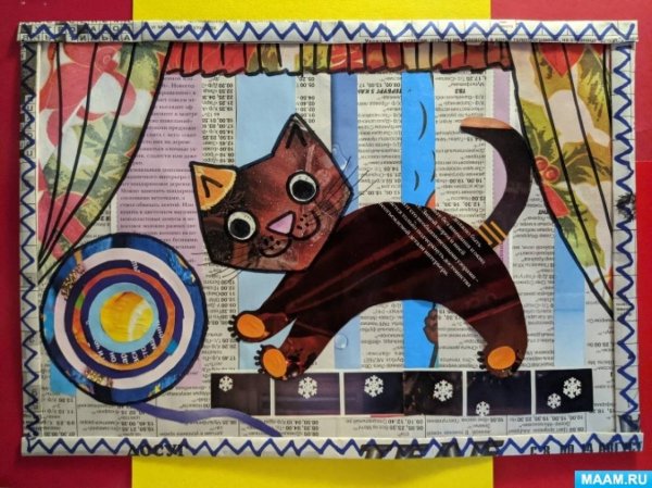 Аппликация "котик"