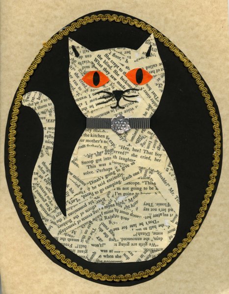 Аппликация из газет и журналов