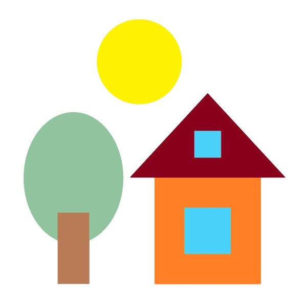 Аппликация из геометрических фигур