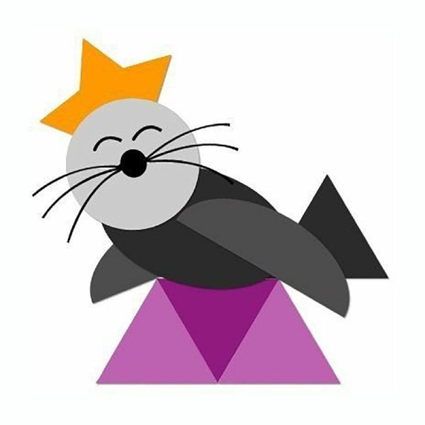 Животные из геометрических фигур