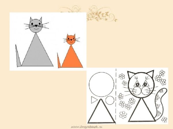 Звери из геометрических фигур