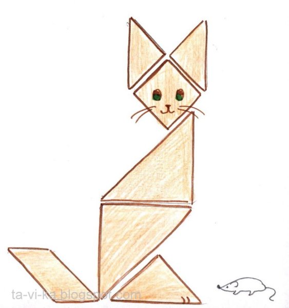Кошка из геометрических форм