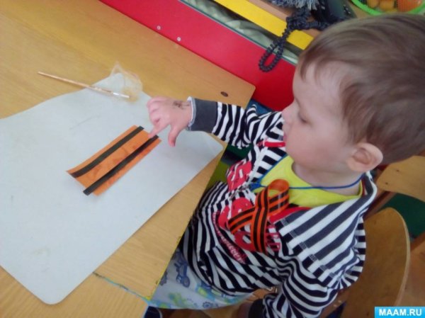 Аппликация Георгиевская ленточка