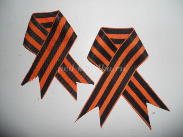 Георгиевская лента из цветной бумаги для детей