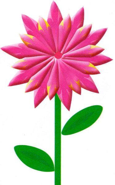 Объемная аппликация георгин