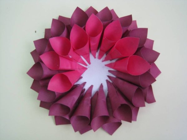 Цветы из бумажных кулечков