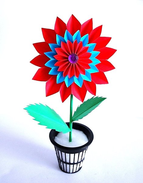 Георгин оригами