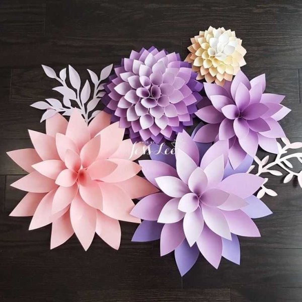 Объемные цветы из бумаги