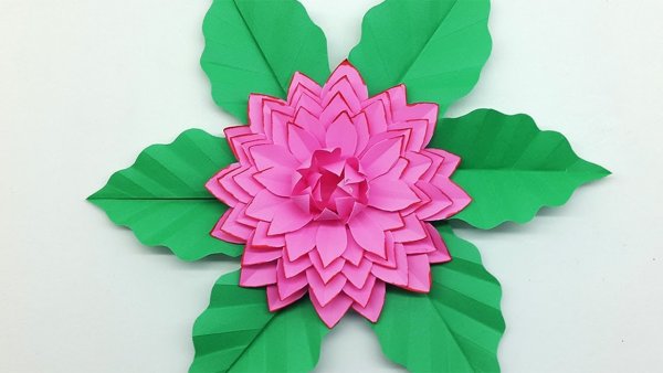 Георгины из бумаги