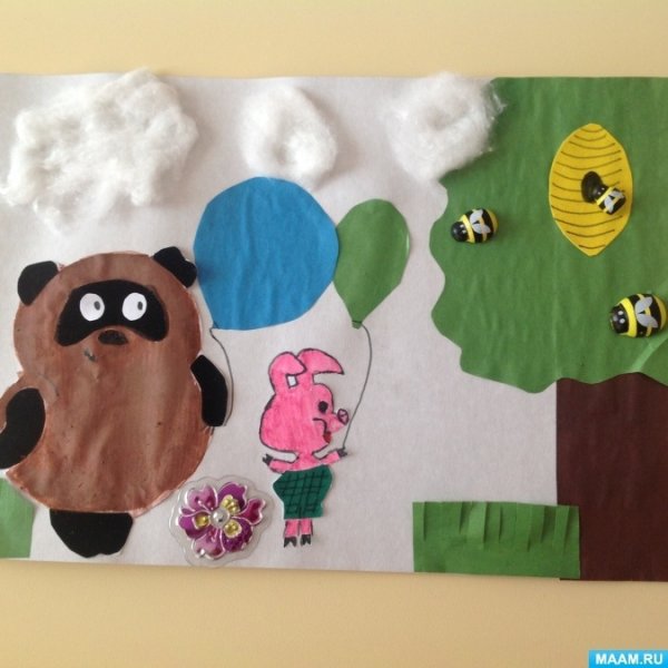 Аппликация Винни пух