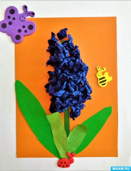 Аппликация гиацинты в подготовительной группе
