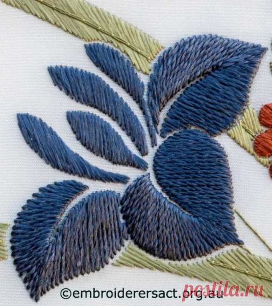 Цветы гладью