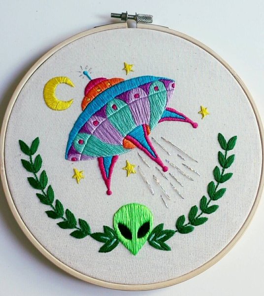 Необычная вышивка гладью