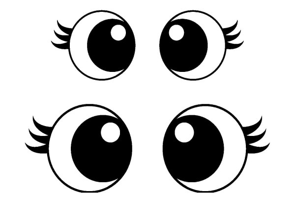 Трафарет глазки для поделок