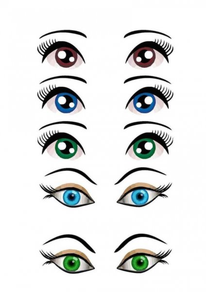 Глаза трафарет