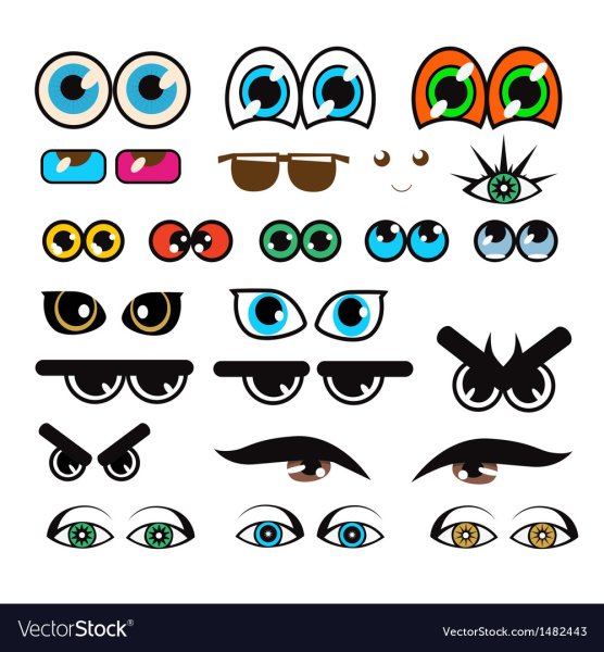 Глаза мультяшные