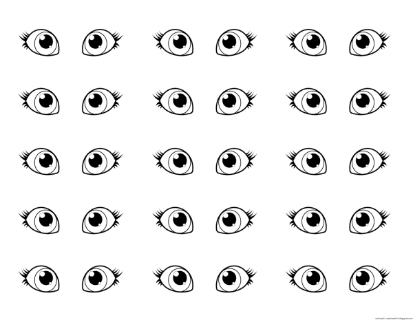 Трафареты глаз для поделок