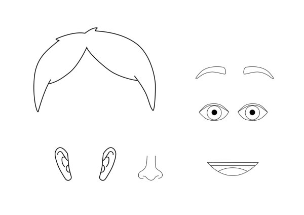 Лицо аппликация для детей