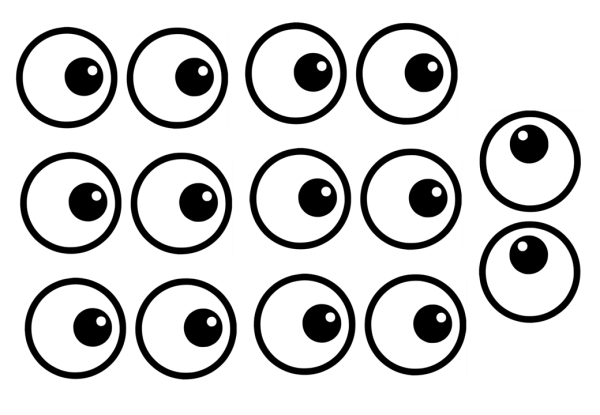 Трафареты глаз для поделок