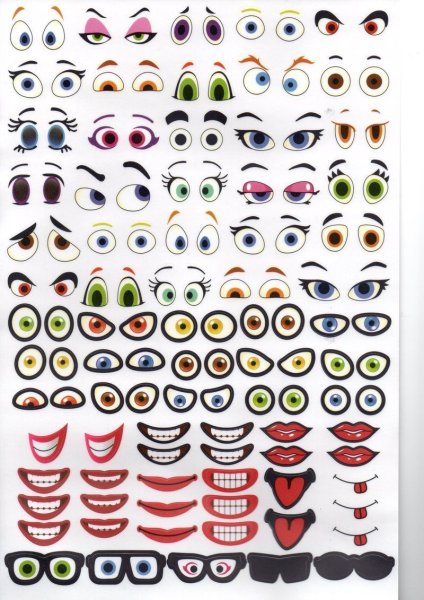 Глазки и ротик для поделок