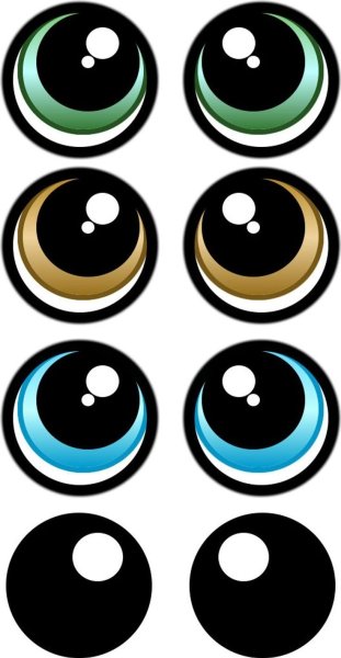 Круглые глазки для поделок