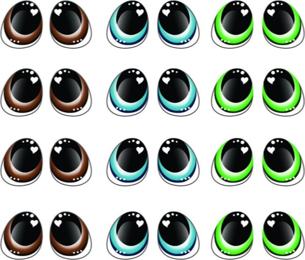 Круглые глазки для поделок