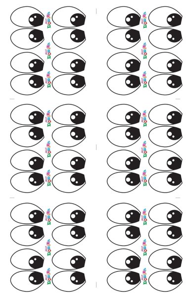 Трафареты глаз для поделок