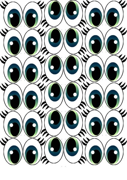 Трафареты глаз для поделок