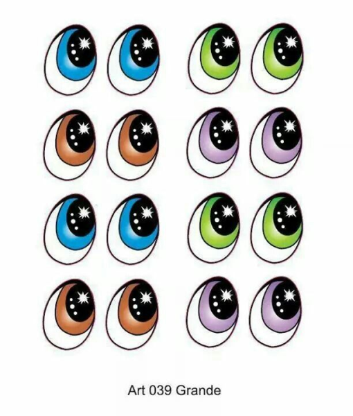 Цветные глазки для поделок