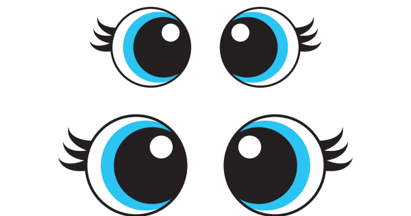 Глаза трафарет