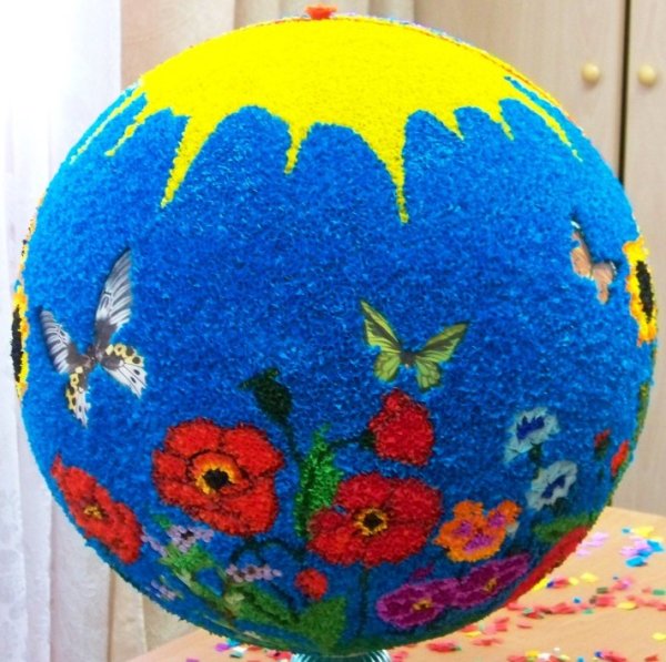 Глобус в технике торцевание